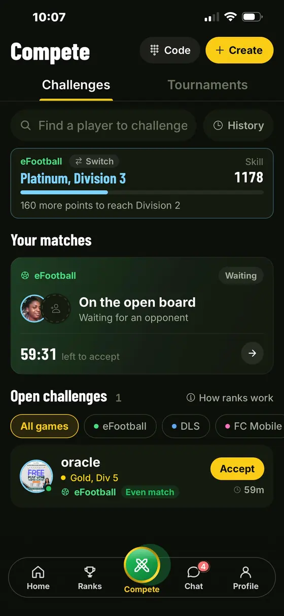 FloraGoal challenge board with open challenges